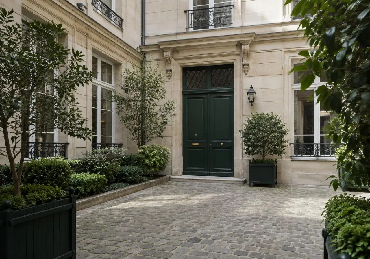 Private courtyard of a Parisian building