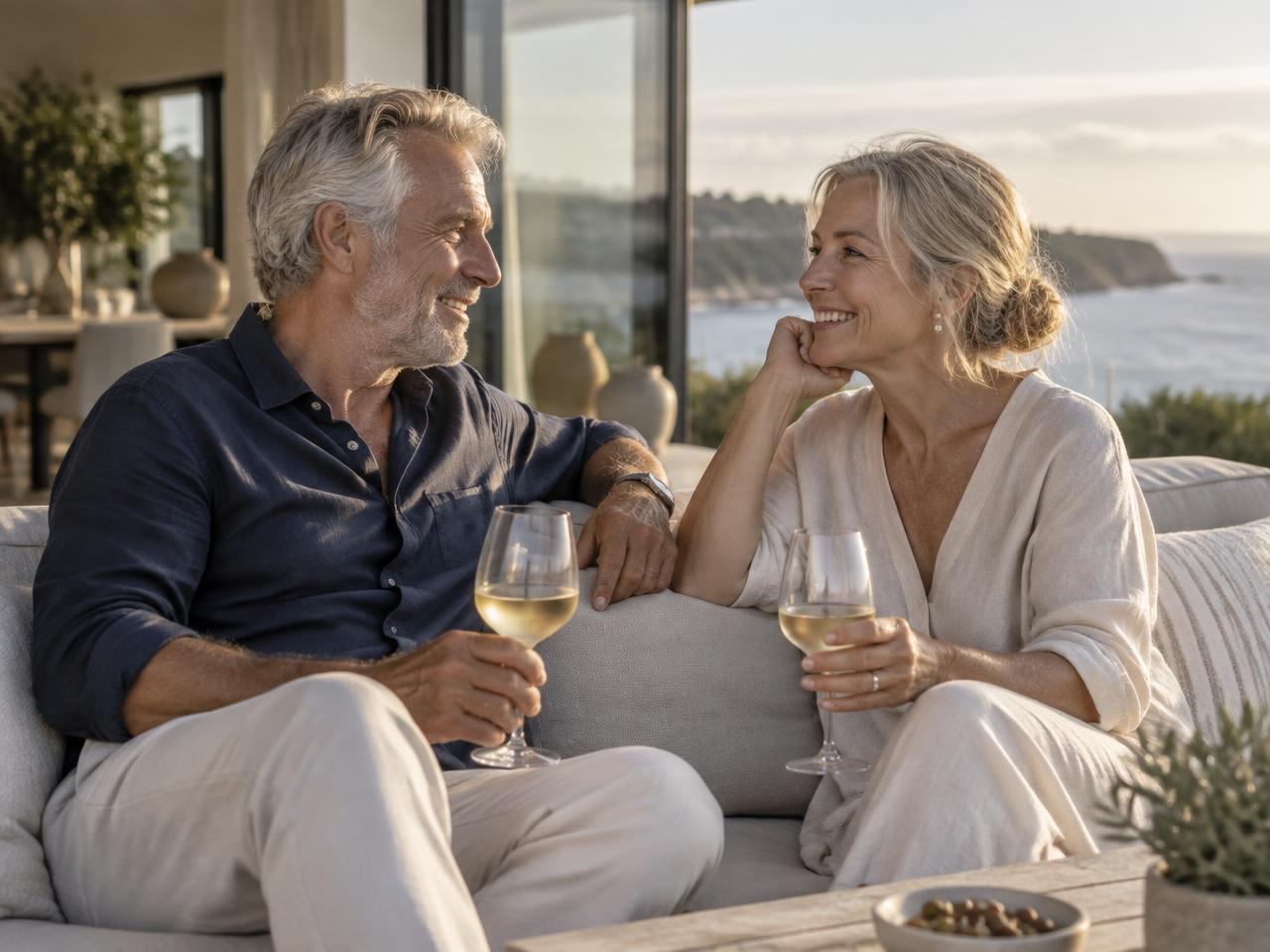 Clients reviewing their long-term plans